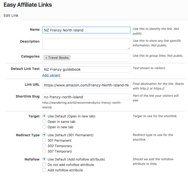 Easy Affiliate Links Screenshot-2